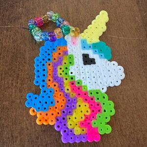 Unicorn Kandi perler bracelet
